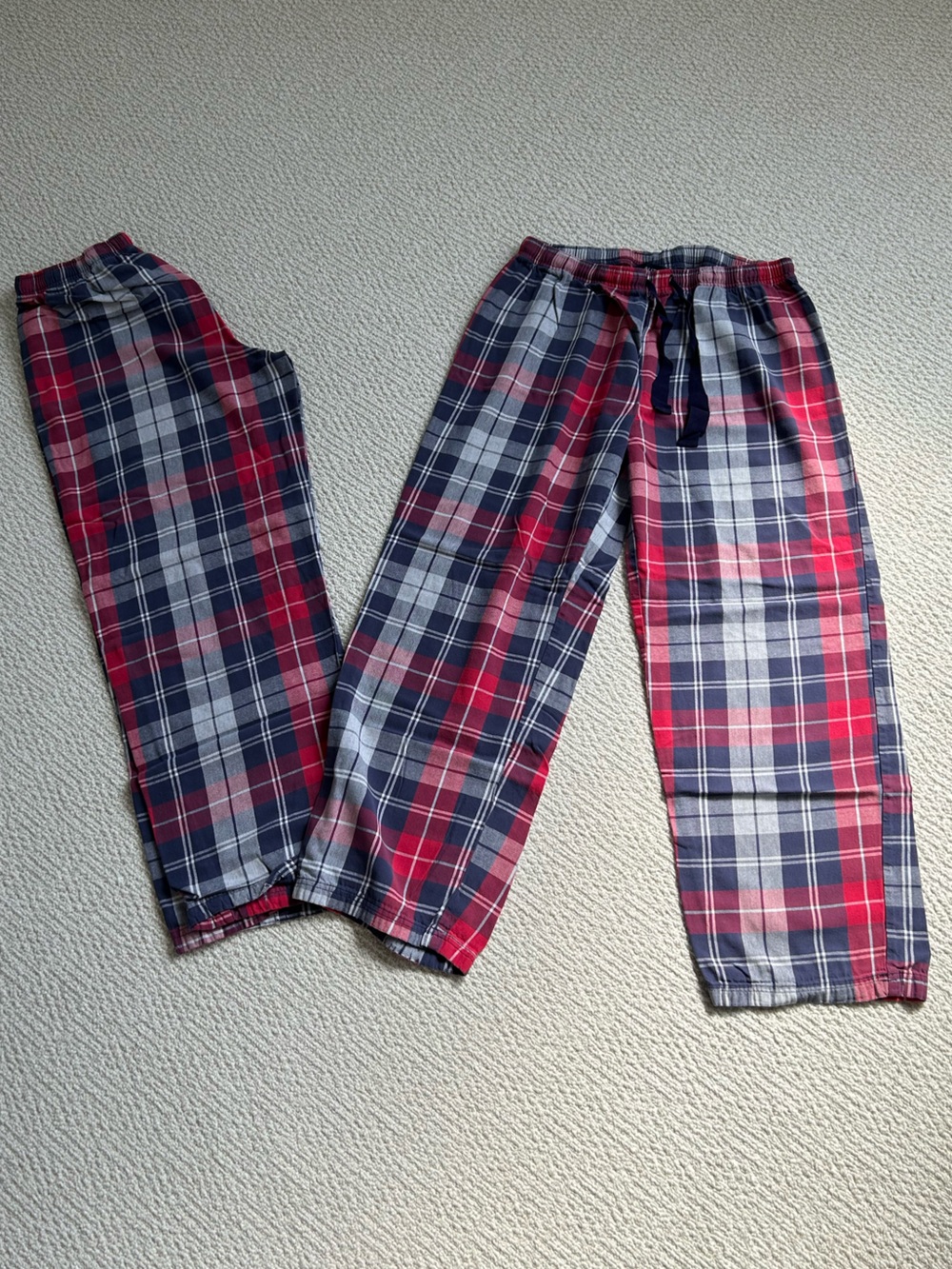 Two Nautica Red and Navy Plaid Lounge Pants